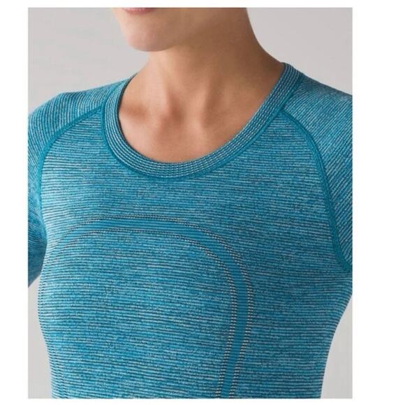 Lululemon Swiftly Tech Long Sleeve Crew Indian Ocean Blue Size 12 - Picture 3 of 9